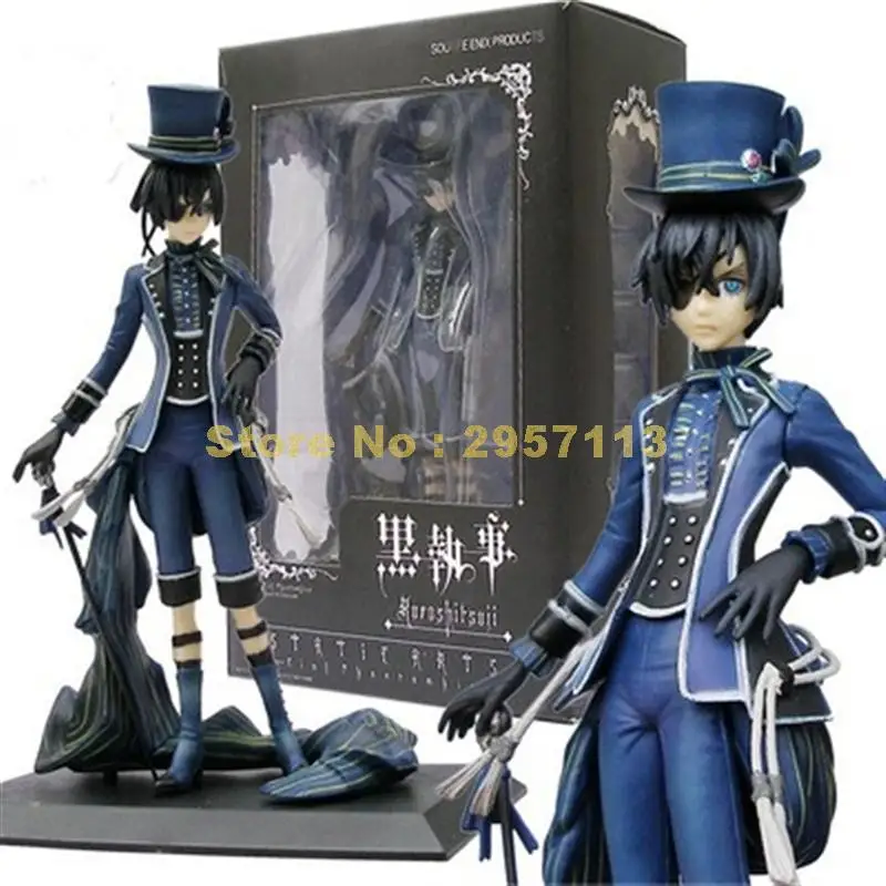 2 шт./лот аниме Черный дворецкий kuroshitsuji evil noble ciel phantomhive sebastian michaelis ПВХ фигурка