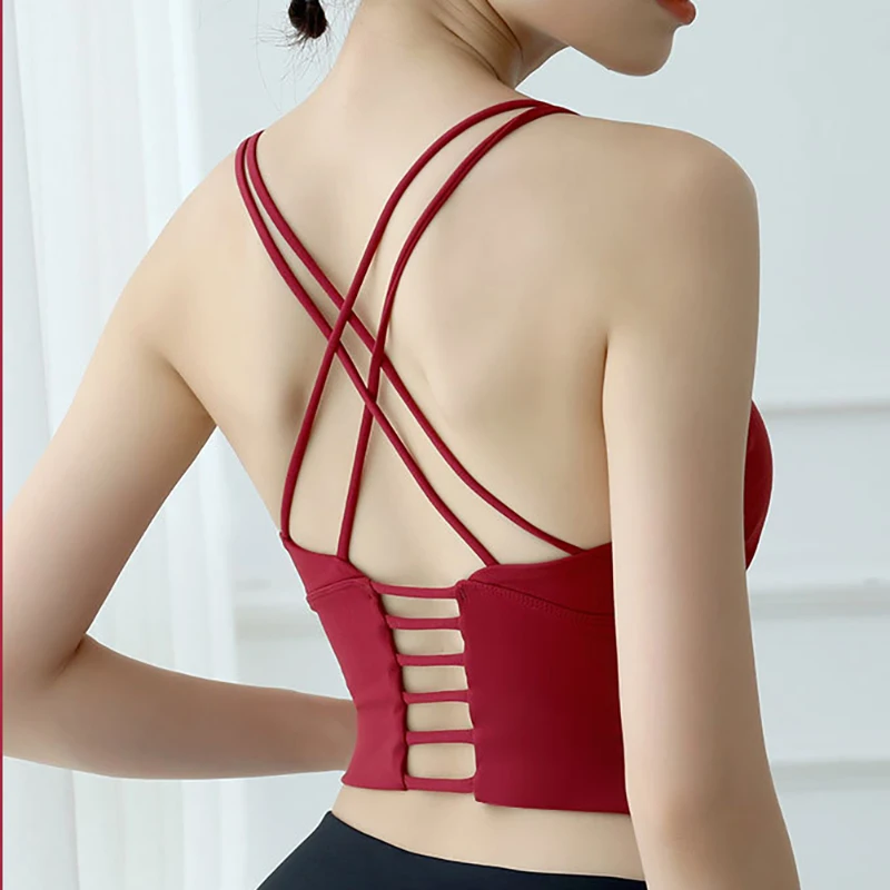Спортивный топ спортивный бюстгальтер с красивой спиной укороченный
