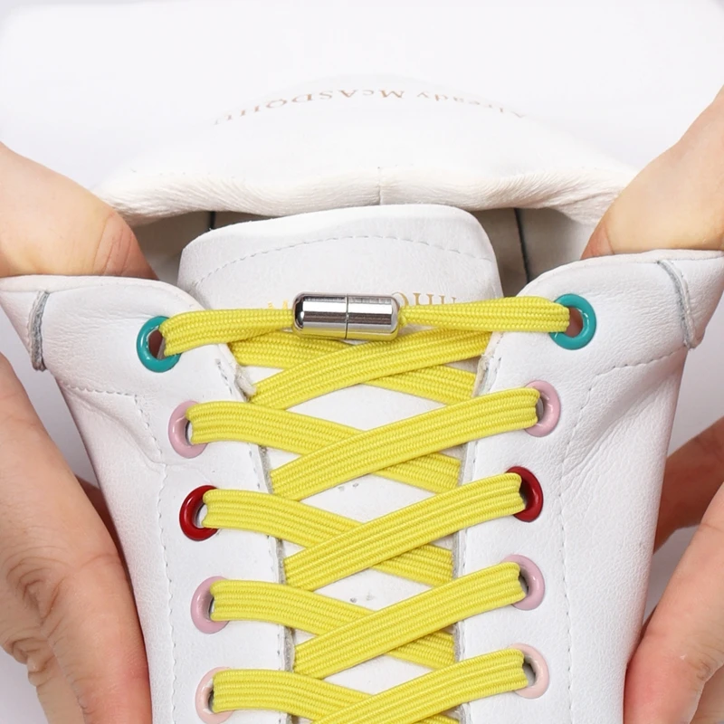 

Новые шнурки без завязок эластичные шнурки металлический замок креативные детские кроссовки для взрослых плоские шнурки быстрая безопасн...