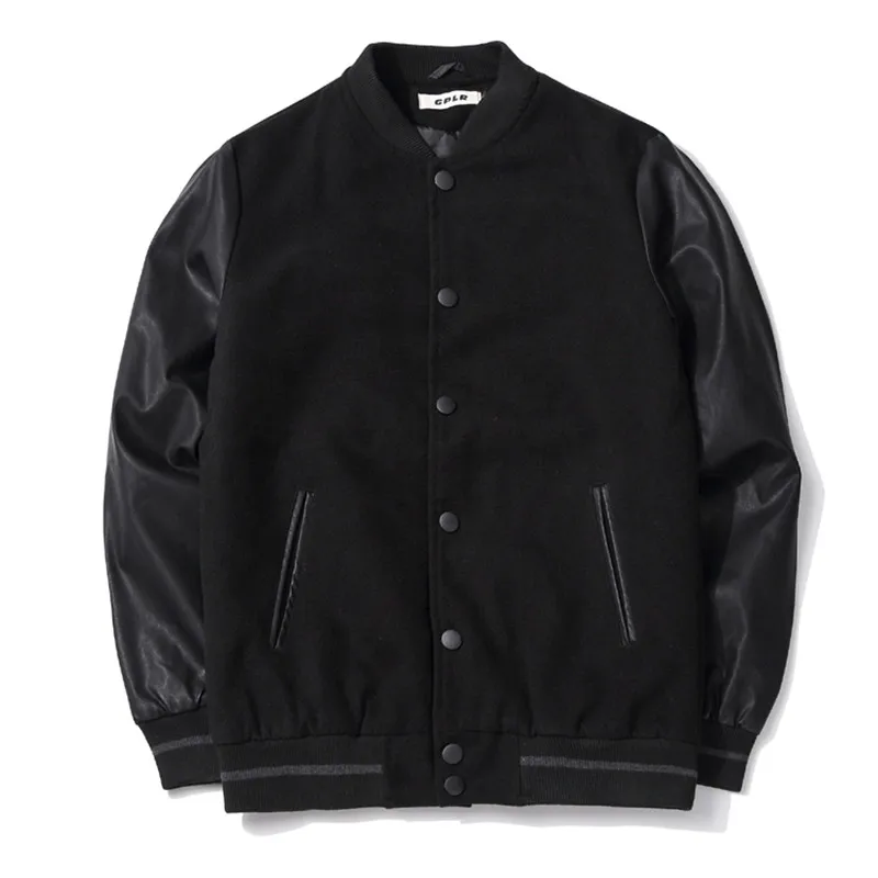 

Men's Jackets Fashion Autumn Buttons Cotton Sportswear Patchwork Loose Casual Jacket Leather Sleeve Coat Men Tops Overcoat