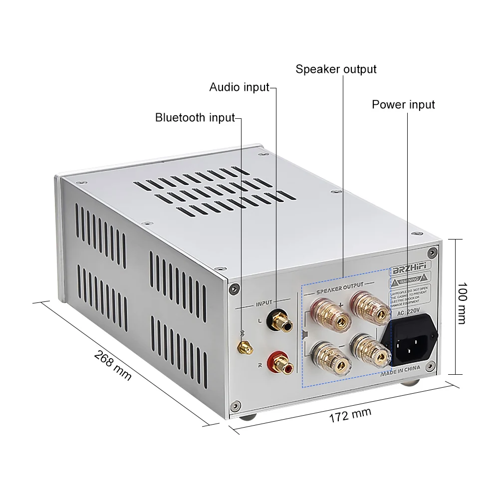 Усилитель звука BRZHIFI JVC8007 100 Вт Hi Fi стерео усилитель Bluetooth 5 0 усилители SANYO STK