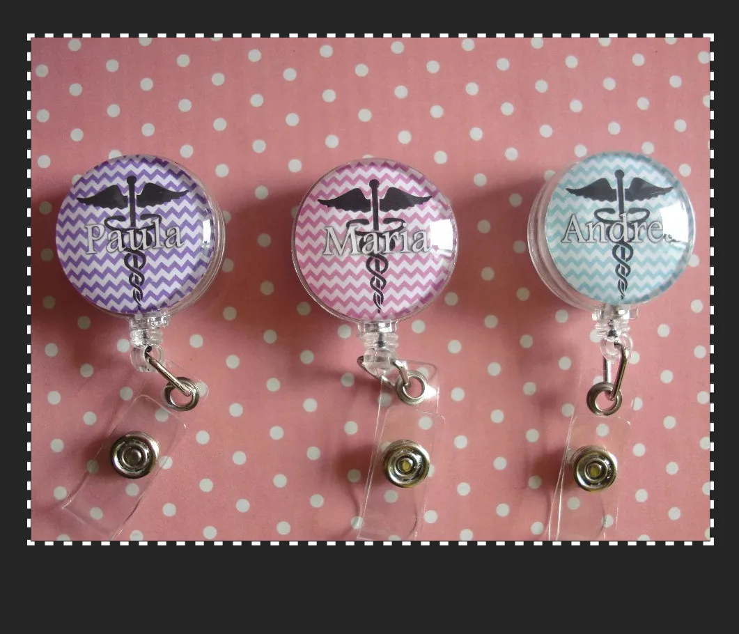 

Personalized Name Medical Nurse Retractable ID Badge Reel