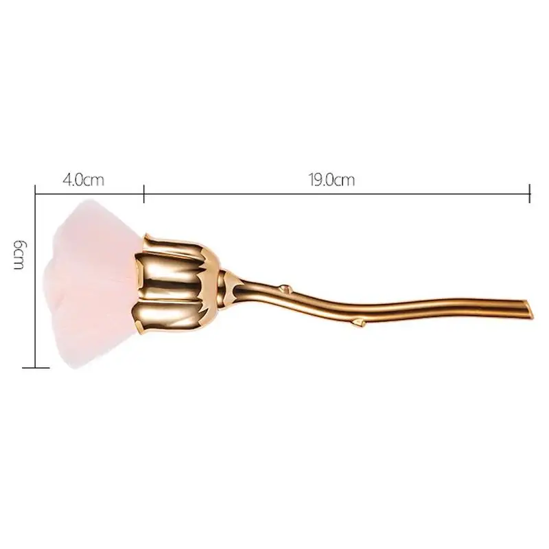

Rose Head Nail Art Dust Brush For Manicure Brush Blush Nail Powder Gel Fashion Brushes Accessories Tools Nail Material S1D4