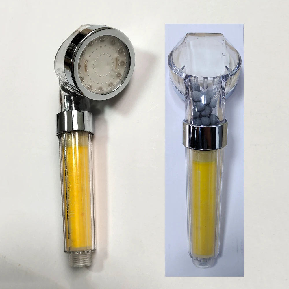 Zloog ванная комната витамин с Led душевая головка минеральные шарики лимонный