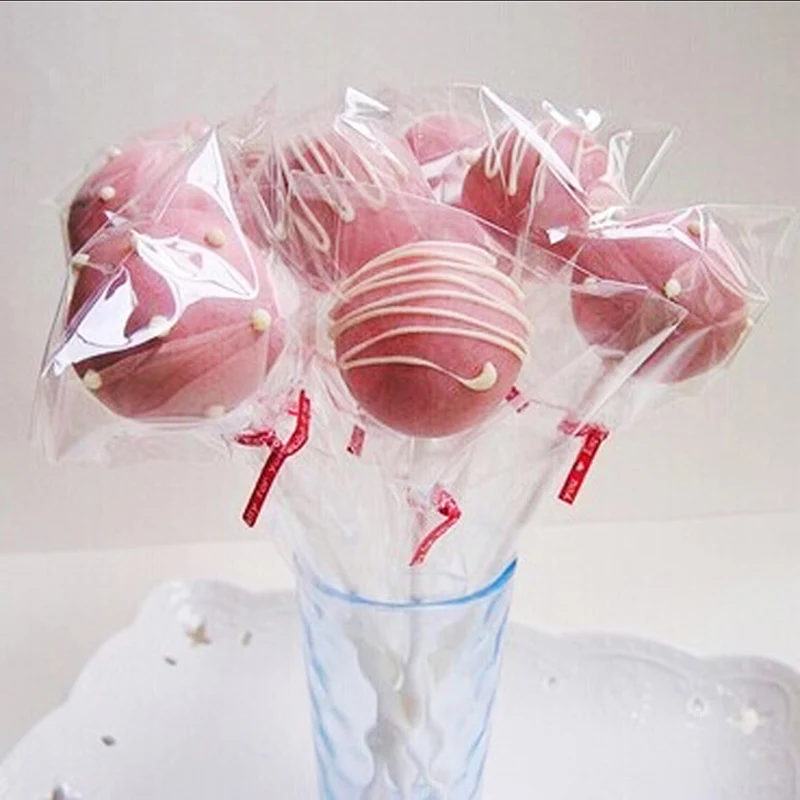 100 шт./пакет прозрачный Opp Пластик сумки для леденцов печенье упаковочный целофан