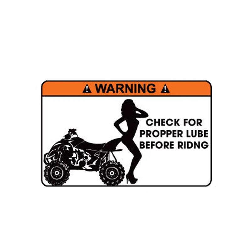 

Hot Lifelike CHECK FOR PROPPER LUBE BEFORE RIDNG Car Sticker Decorative Vinyl PVC 14cm*8cm Motorcycle Laptop Decal