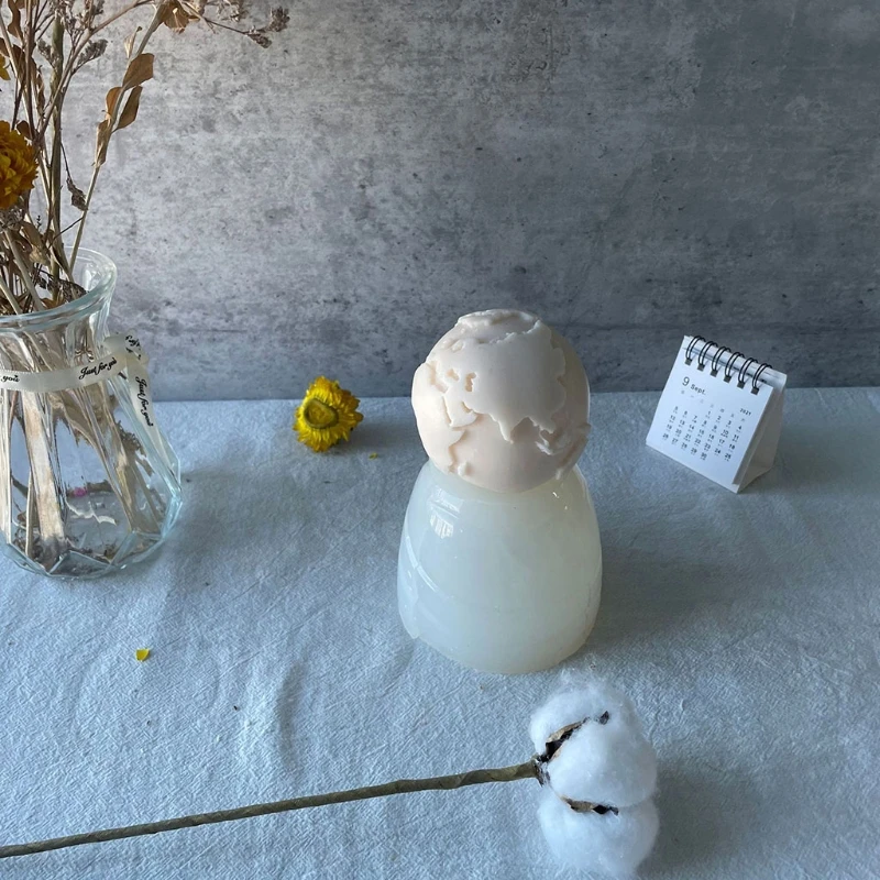 

Силиконовая форма в форме земляного шара для мыла и свечи, искусственная соя, рукоделие «сделай сам», литые инструменты для помадки H8WF