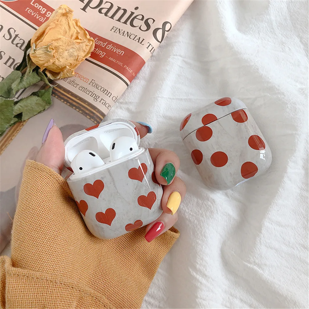 904024 Q UNCLE Мультфильм Роскошные Чехлы для Apple Airpods мини портативные наушники чехол для Apple Airpod2 силиконовые Любовь Сердце сумка для наушников - Цвет: 904024