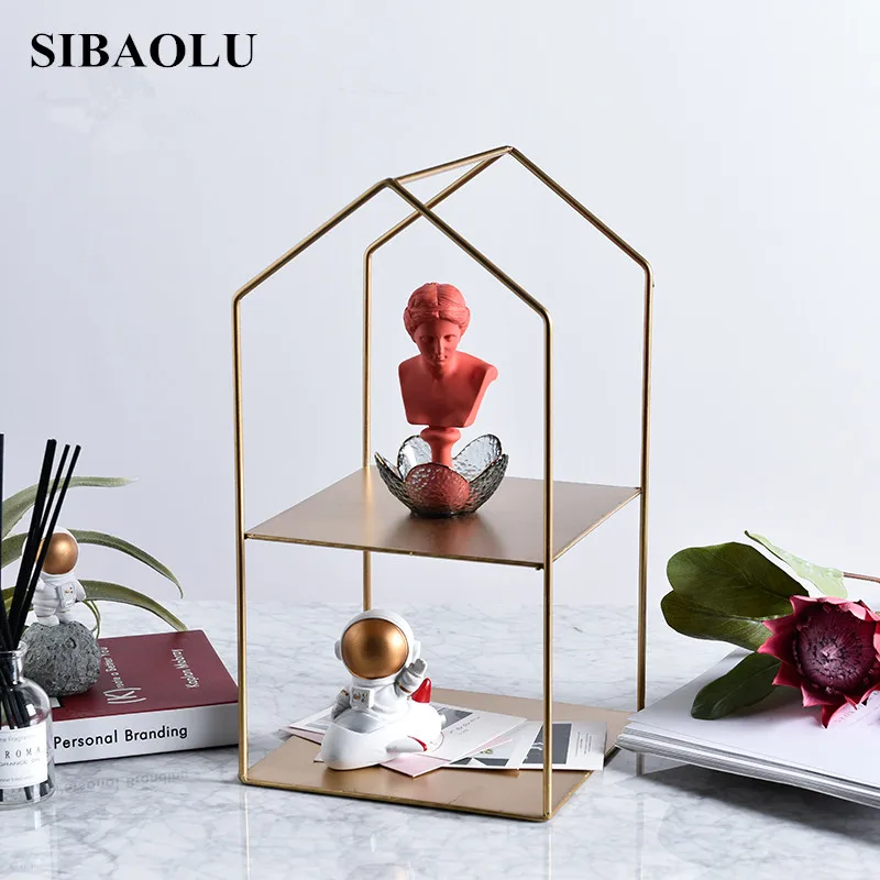 Ins Железный арт полки стеллаж для птичьего домика демонстрации обеденного стола