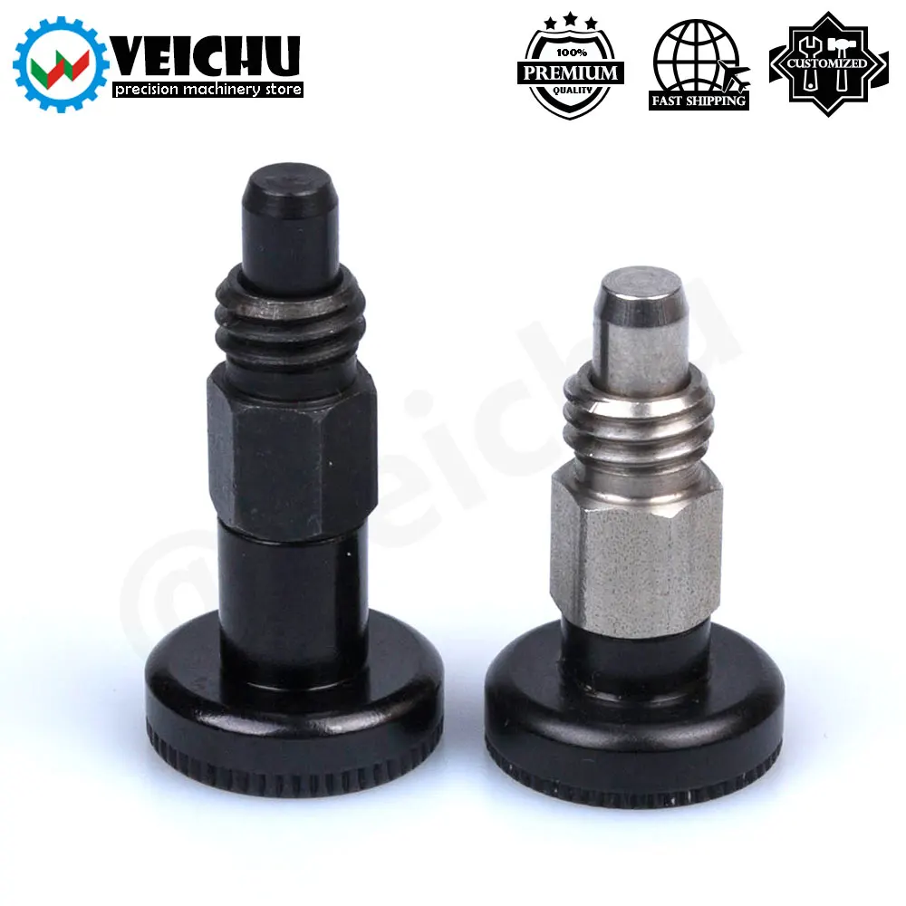 

VEICHU VCN241 Non Lock-Out Spring Loaded Pins Aluminum Knob Locating Pins Mini Indexing Plungers Streel