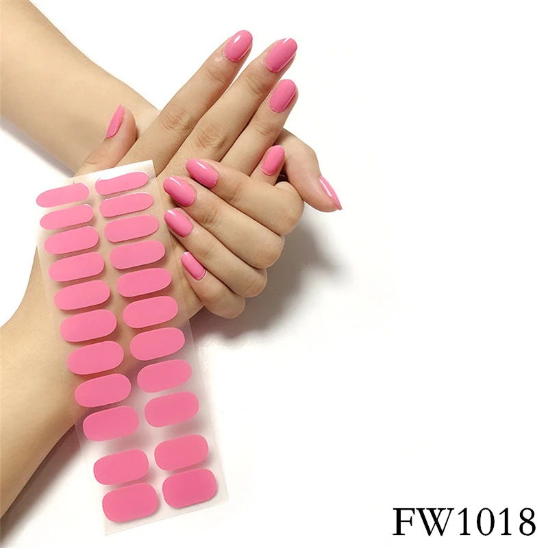 

22 советы твердого Цвет реальных ногтей наклейки-лак Водонепроницаемый длительный полоски полное покрытие eco-friendly ногтей Обертывания салон