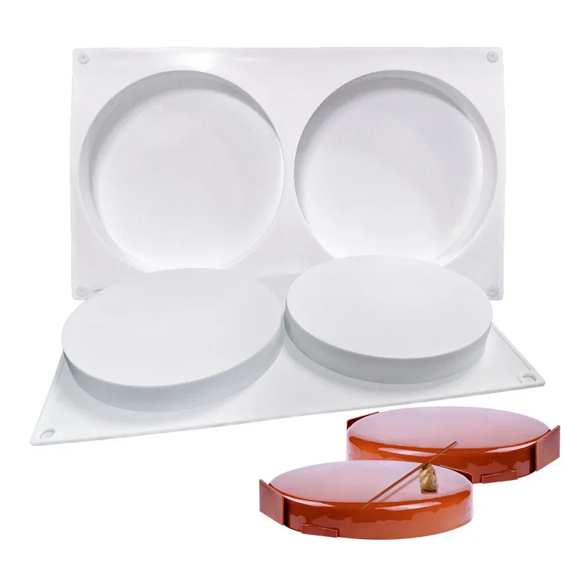 

2 отверстия, цилиндрическая силиконовая форма, практичная форма для мусса, торта, шоколада, инструмент для украшения торта, форма для выпечк...