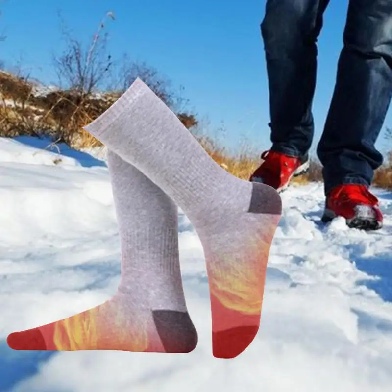 Утолщенные теплые носки с электрическим подогревом перезаряжаемая батарея для