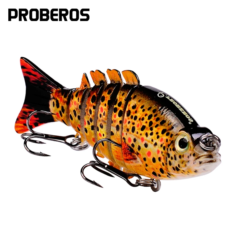 1 шт. PRO BEROS 6 секций Swimbait 9 см 11 г Соединенные басовые приманки искусственные