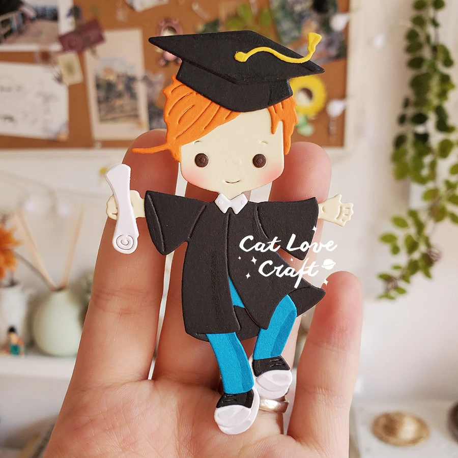 Мальчика Выпускной бакалавра форма металлический Трафаретный вырубной штамп