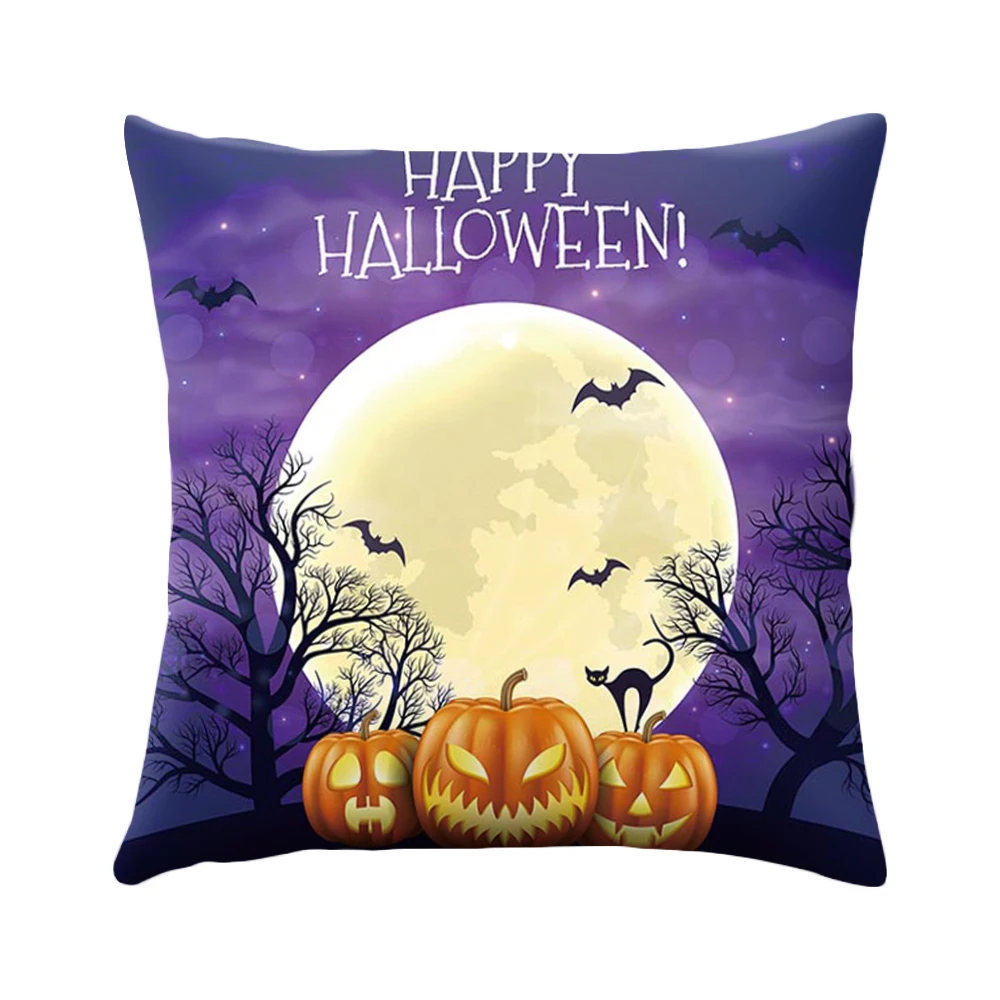 Подушка на Хэллоуин крышка привидение ведьма Тыква льняная наволочка для