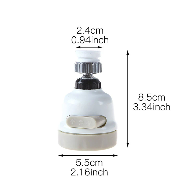 

Faucet Head 360 Rotatable ABS Faucet Spray Moveable Tap Splash Nozzle Adjustment Kitchen Water Saving Sprayer