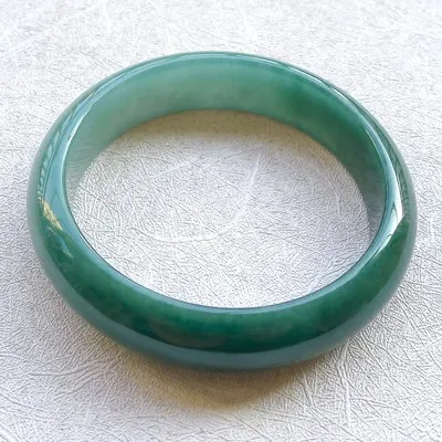 

Zheru Jewelry Natural Burmese Jadeite Oil Cyan 54-64mm Bracelet Elegant Princess Jewelry For Mom For Girlfriend