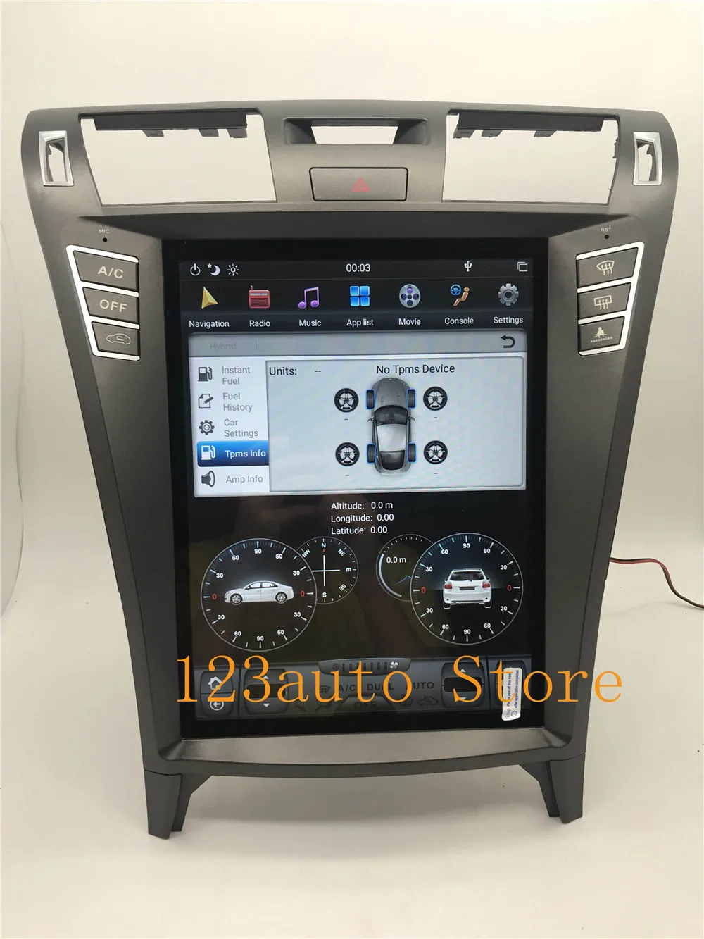 12,1 дюймов Вертикальный стиль Android 8,1 автомобильный DVD gps навигатор для lexus LS LS460 LS600 2006-2012 встроенный carplay HDMI AHD 7850IC ips