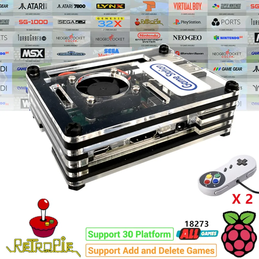 Raspberry PI 3 Model B + плюс аркадная консоль Retropie Full DIY Kit 128 ГБ 18000 игры по индивидуальному