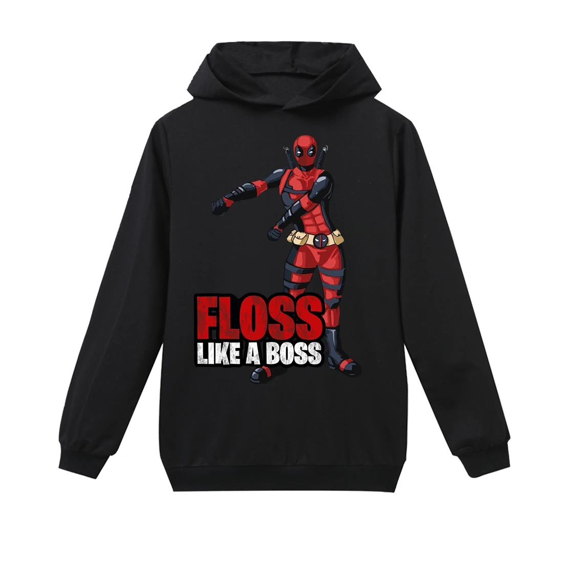Детская одежда для больших мальчиков футболка с надписью LIke a BOSS Deadpool капюшоном