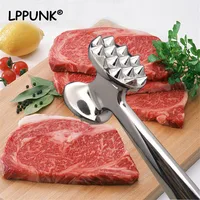 Hot 304 Stainless Steel Beef Hammer Outdoor Barbecue Tools Two Styles Of Meat Hammer Portable Home BBQ Party Vegetable Hammer