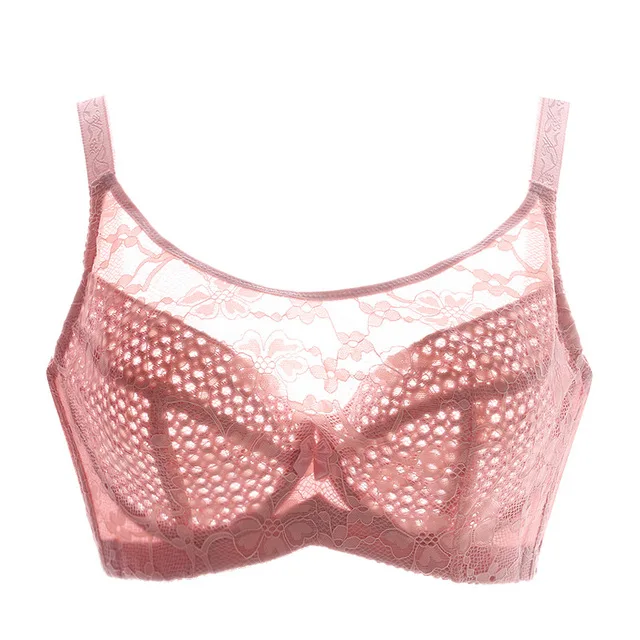 dark pink Meizimei сексуальные кружевные бюстгальтеры для женщин синий плюс размер CDE 36 38 40 42 пуш-ап минимайзер на косточках черный Бралетт тонкий бюстгальтер Топ bh - Цвет: dark pink
