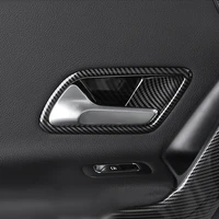 car inner door bowl frame decoration stickers trim for mercedes bezn a class a180 200 2019 carbon fiber color accessories