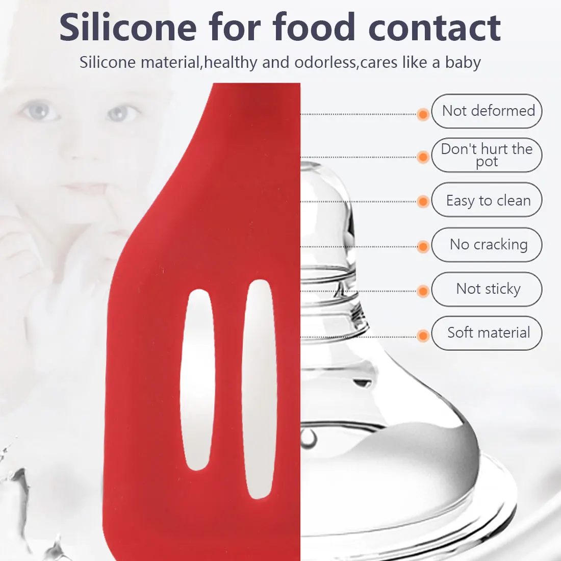 Термостойкая кухонная утварь набор антипригарных шпателей протекающая Лопата