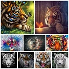 Алмазная живопись с тигром 5D сделай сам, вышивка с животными стразы, картина, мозаика, наборы для вышивки крестиком, ручная работа, украшение для дома