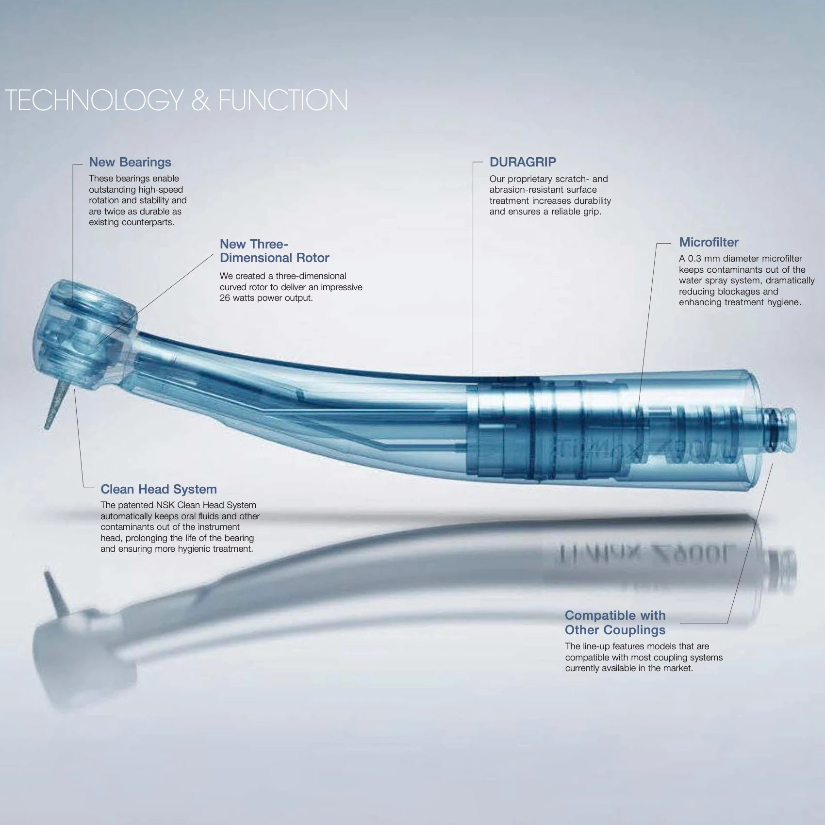 Стоматологический высокоскоростной волоконно-оптический наконечник подходит