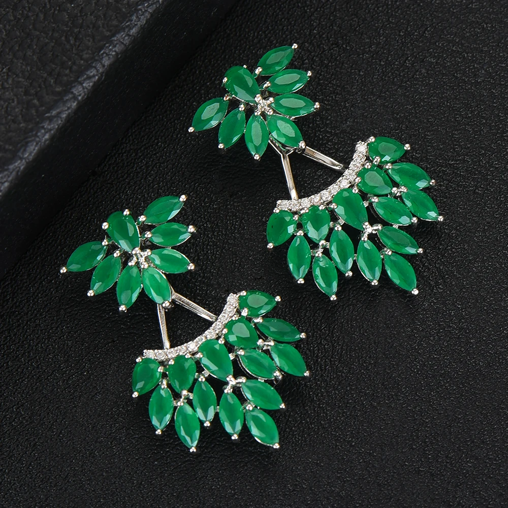 Jimbora хит 2020 роскошные популярные блестящие серьги в виде листьев Полностью