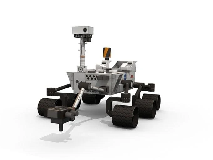 Бумажная модель для самостоятельной сборки с интересным принтом Mars Explore Rover