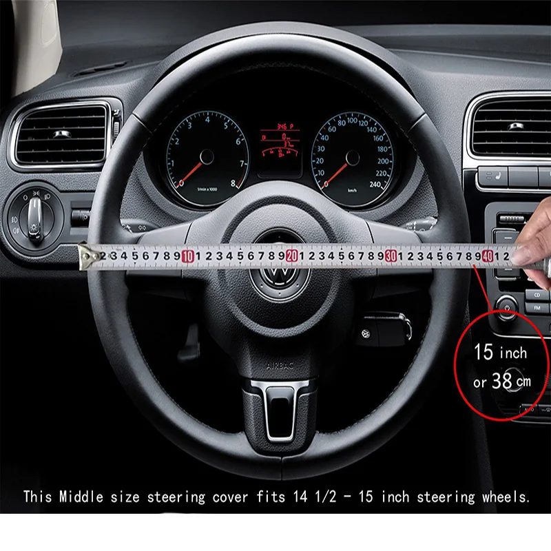 Чехол на руль AUTOYOUTH из ПУ кожи модный Стайлинг автомобиля универсальный чехол 38