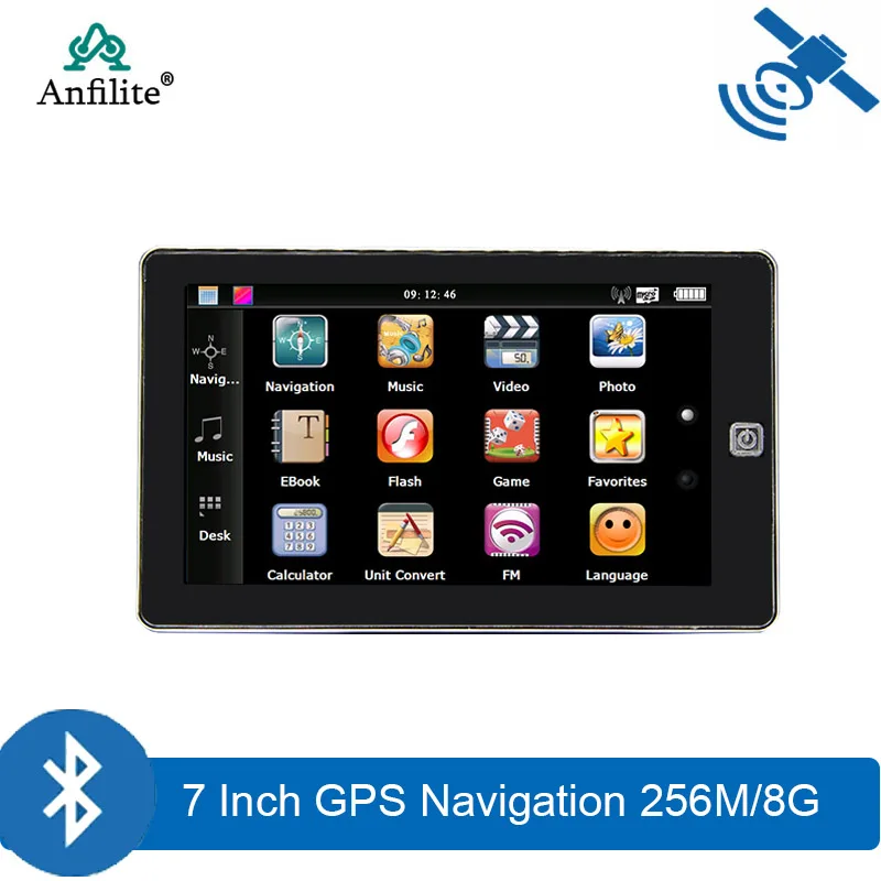 7 дюймовый грузовик bluetooth AVIN 256M 8 Гб GPS Навигатор Автомобильный с зонтиком 2020