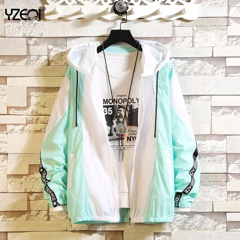 

Yzeqi 2021 Fashion Windbreaker Women Jacket Casual Fashionable Breathable Thin Coat Summer Outwear Youth Girl Baseball Jacket