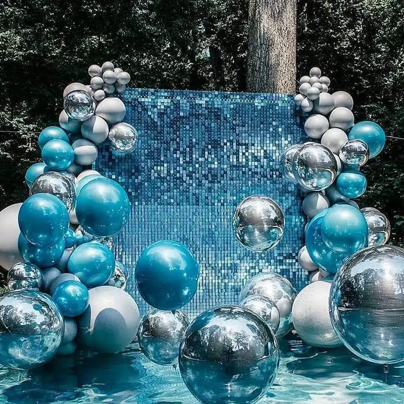 Черная Золотая фольга фон занавеска блестки стена день рождения вечеринка Декор