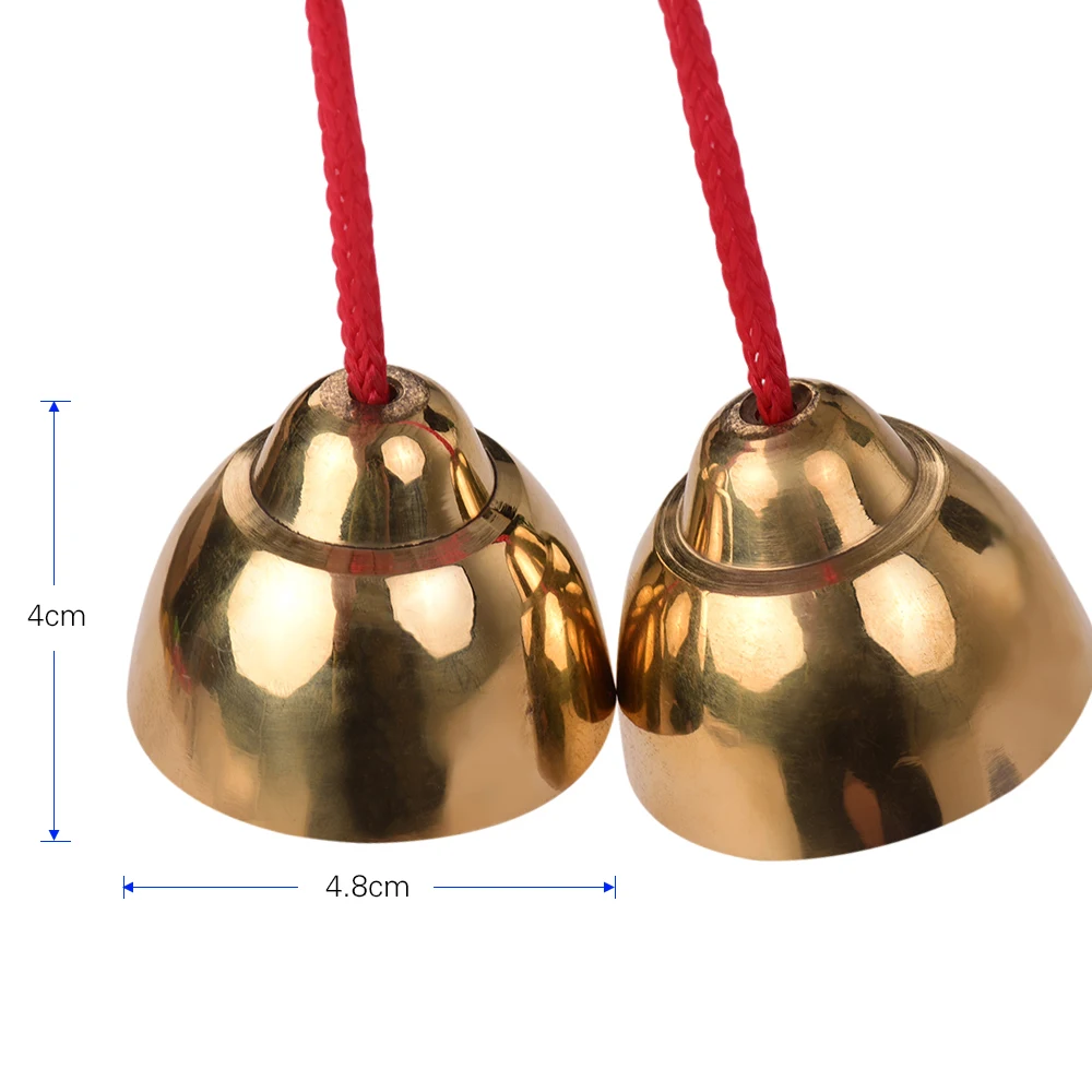 

1 Pair Knocking Bells Metal Bell Percussion Musical Instrument Rhythm Toy Accessories