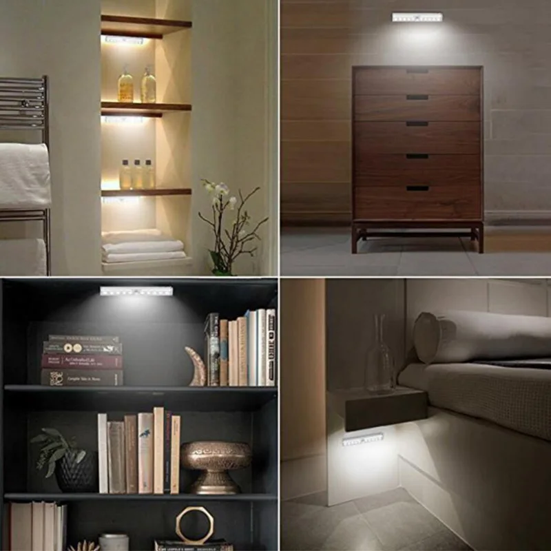 

New Motion Sensor Light LED Night Light Closet Light USB Rechargeable Bedroom Decoration Light Bedside Lamp Staircase Lighting