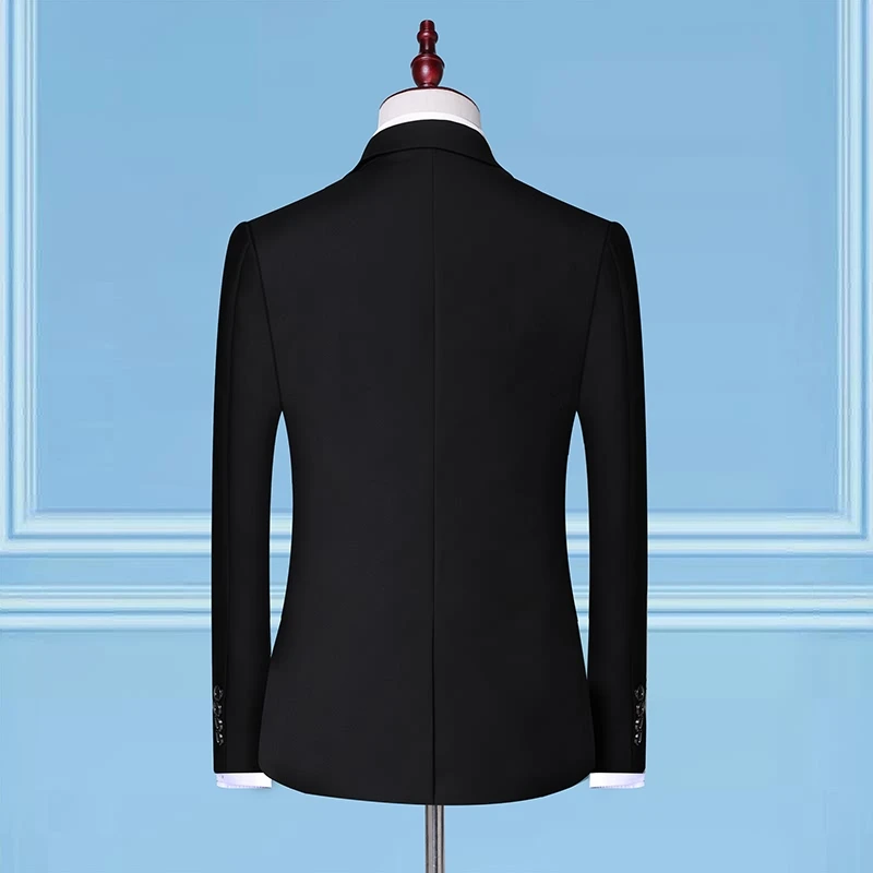 

Formal Business Wedding 3 Pieces Suit Set / Male 2021 Blazers Jacket Trousers Pants Vest Trousers Dress Waistcoat