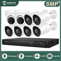anpviz 8ch 4k nvr 5mp domebullet mixed poe ip camera kit homeoutdoor security systems cctv video surveillance nvr kit