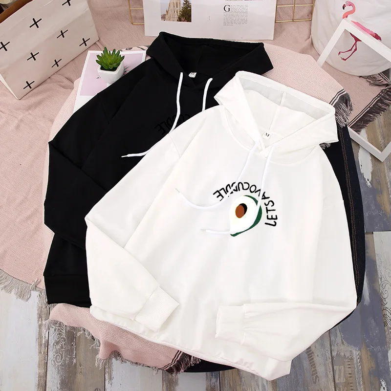 

Cotton Sweatshirt Hoodies Printed Chic Casual Cotton Streetwear Clothes Thicken Women Fashion ђди Anime