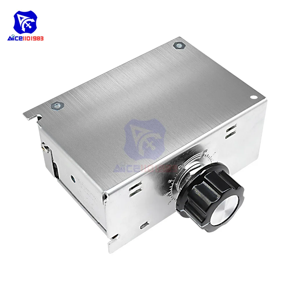 Diymore 4000 Вт AC 220 В SCR регулятор напряжения диммер регулятор скорости двигателя Модуль регулируемый потенциометр с Алюминиевый Чехол