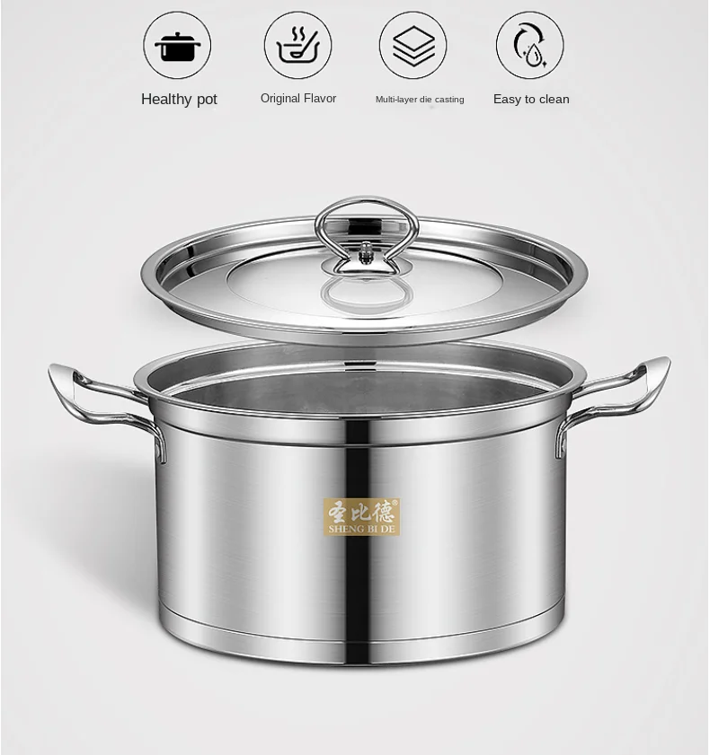

Stainless steel right angle soup pot european style double ear pot fudi wuci soup pot pots and pans pots for cooking hot pot