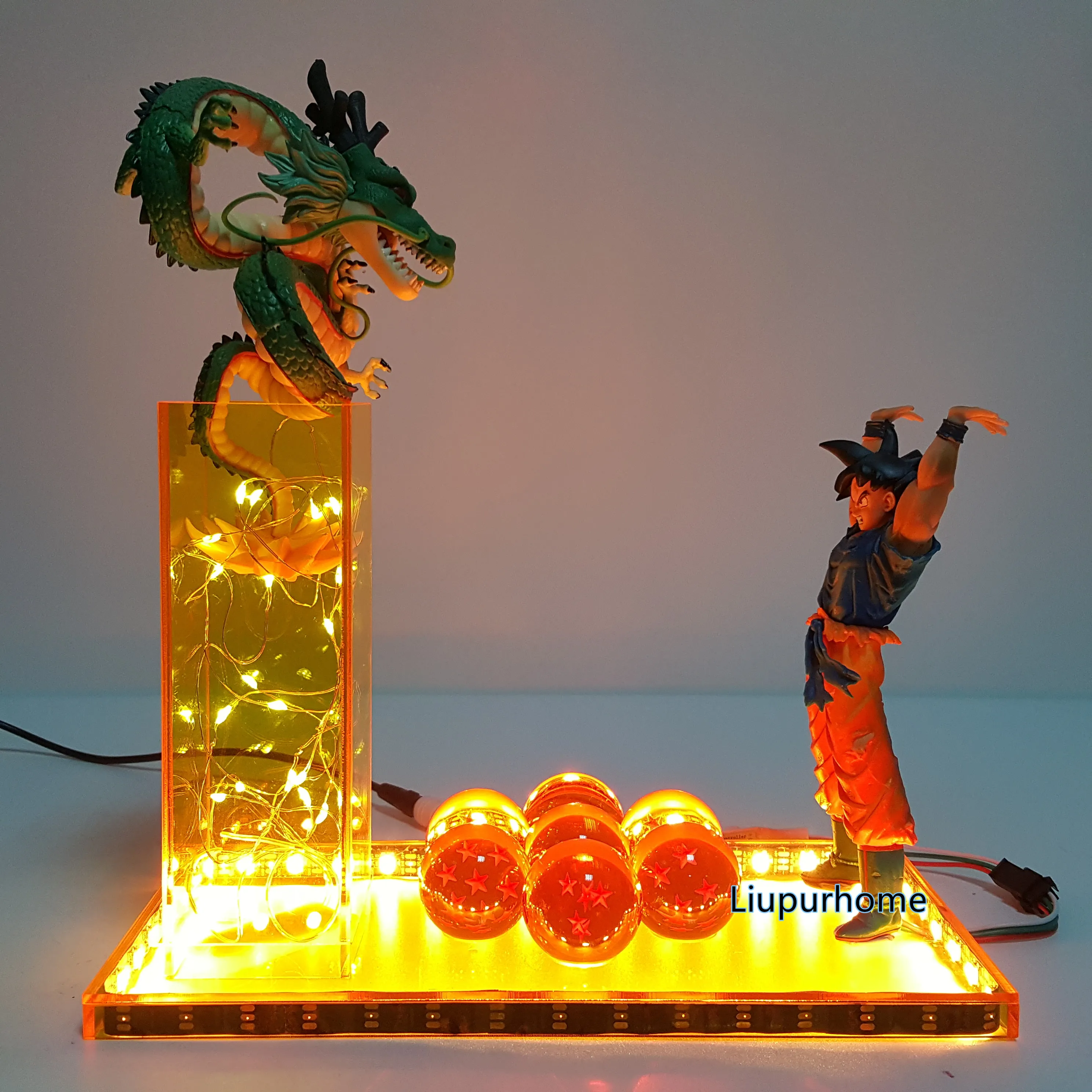 Аниме DBZ Lampara Summon The Shenron светодиодный ночсветильник настольная лампа супер Shenlong