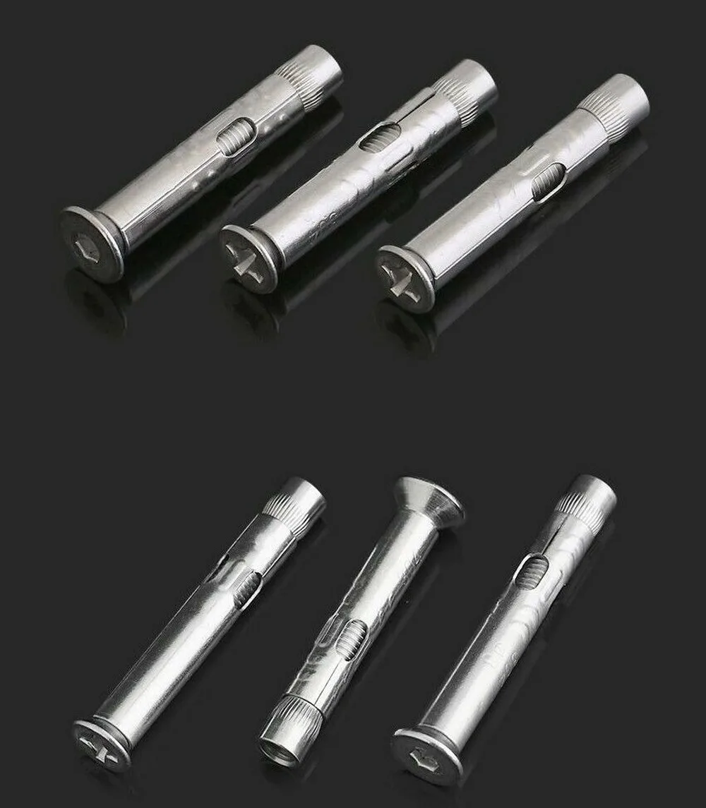 

M6-M10 304 Крестовая плоская головка/Шестигранная розетка с потайной головкой встроенный расширительный винт