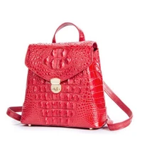afanzhe import thailand crocodile leather women backpack female large capacity female banquet multi-function women bag