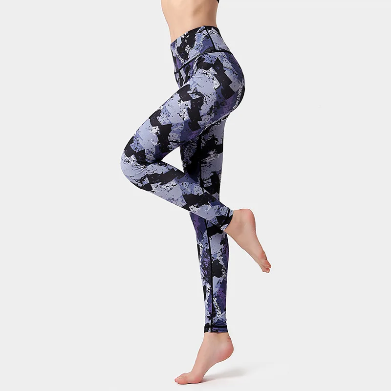 

Woman Yoga Fashion Print Leggings Fitness Running Hip High Waist Yoga Pants Activewear Leggings Running Workout Pants
