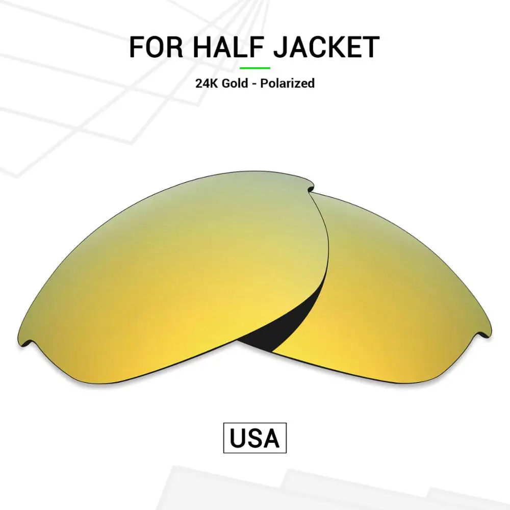 

Mryok POLARIZED lens replacement (from USA) for Oakley Half Jacket Sunglasses 24K Gold