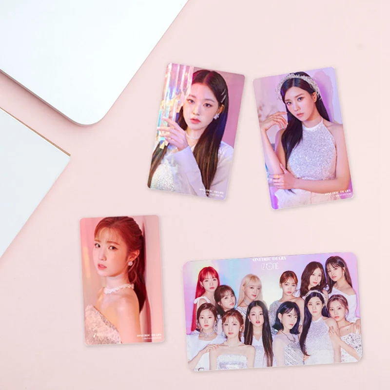

100pcs/set Kpop IZONE "Fantasy Diary" Around The Double-Sided Rounded Corner Small Card Self-Made Film Lomo Card HD Photo